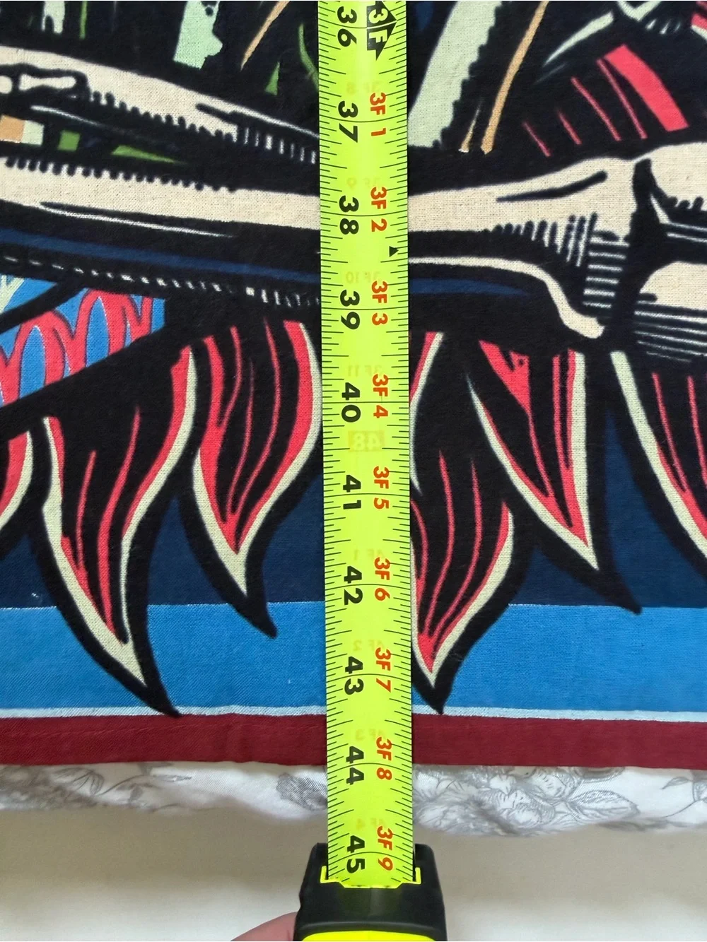 Psychedelic Skeleton & Mushroom Tapestry - Blue and Pink 0162